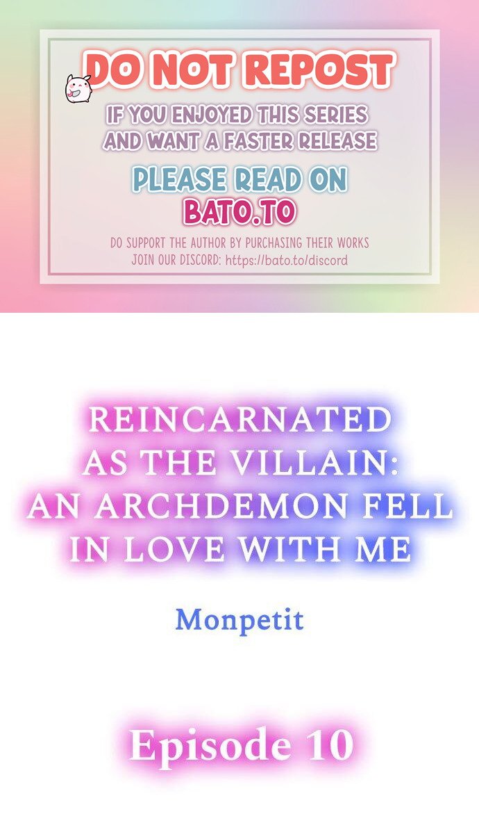 Reincarnated as the Villain: An Archdemon Fell in Love With Me chapter 10 page 1
